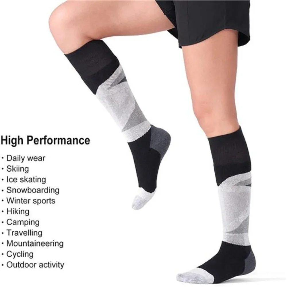 3 Pack, Women's Ski Socks Full Cushioned Winter Warm Wool Socks
